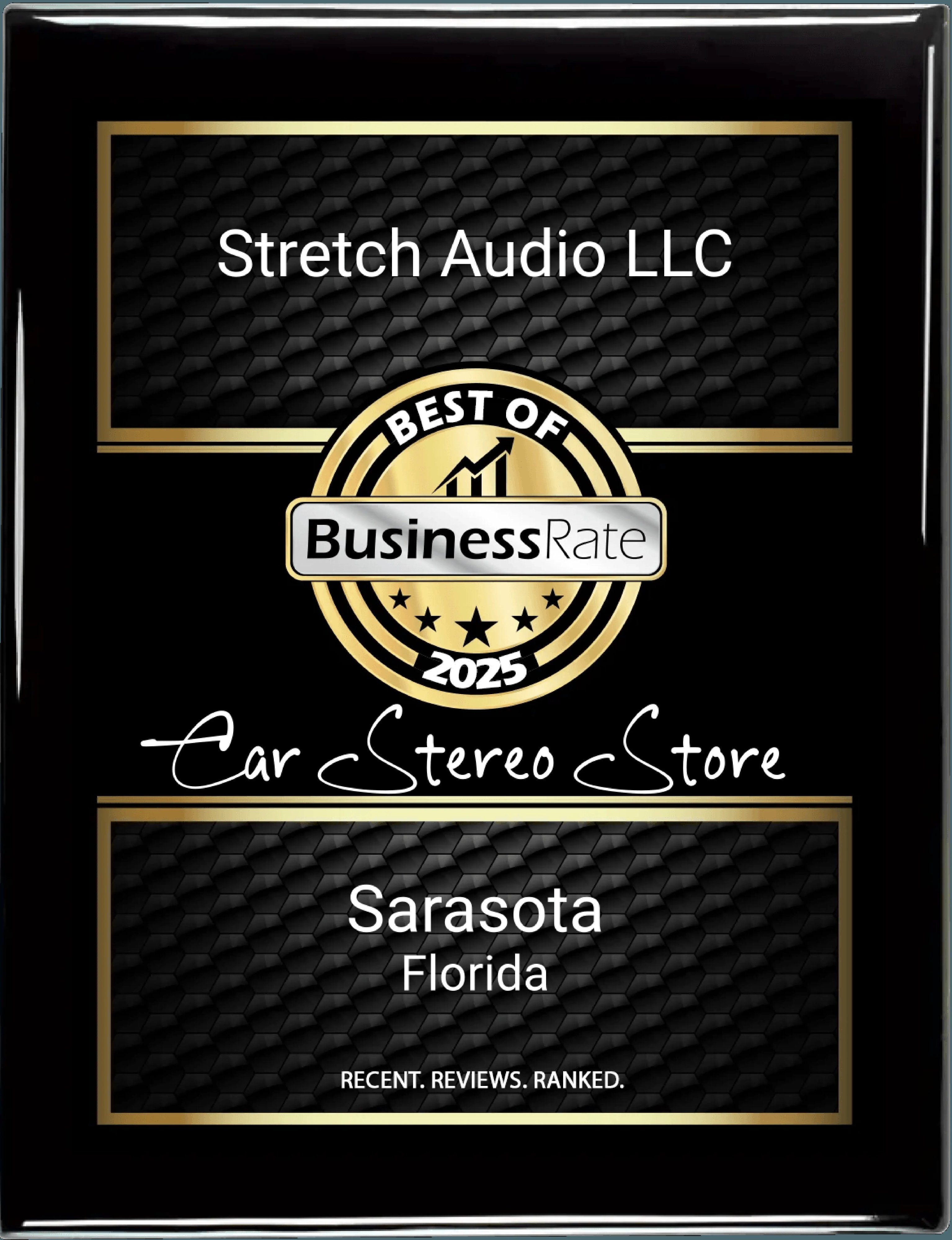 Best of 2025 Car Stereo Store Sarasota Florida — BusinessRate Award Winner — Stretch Audio LLC