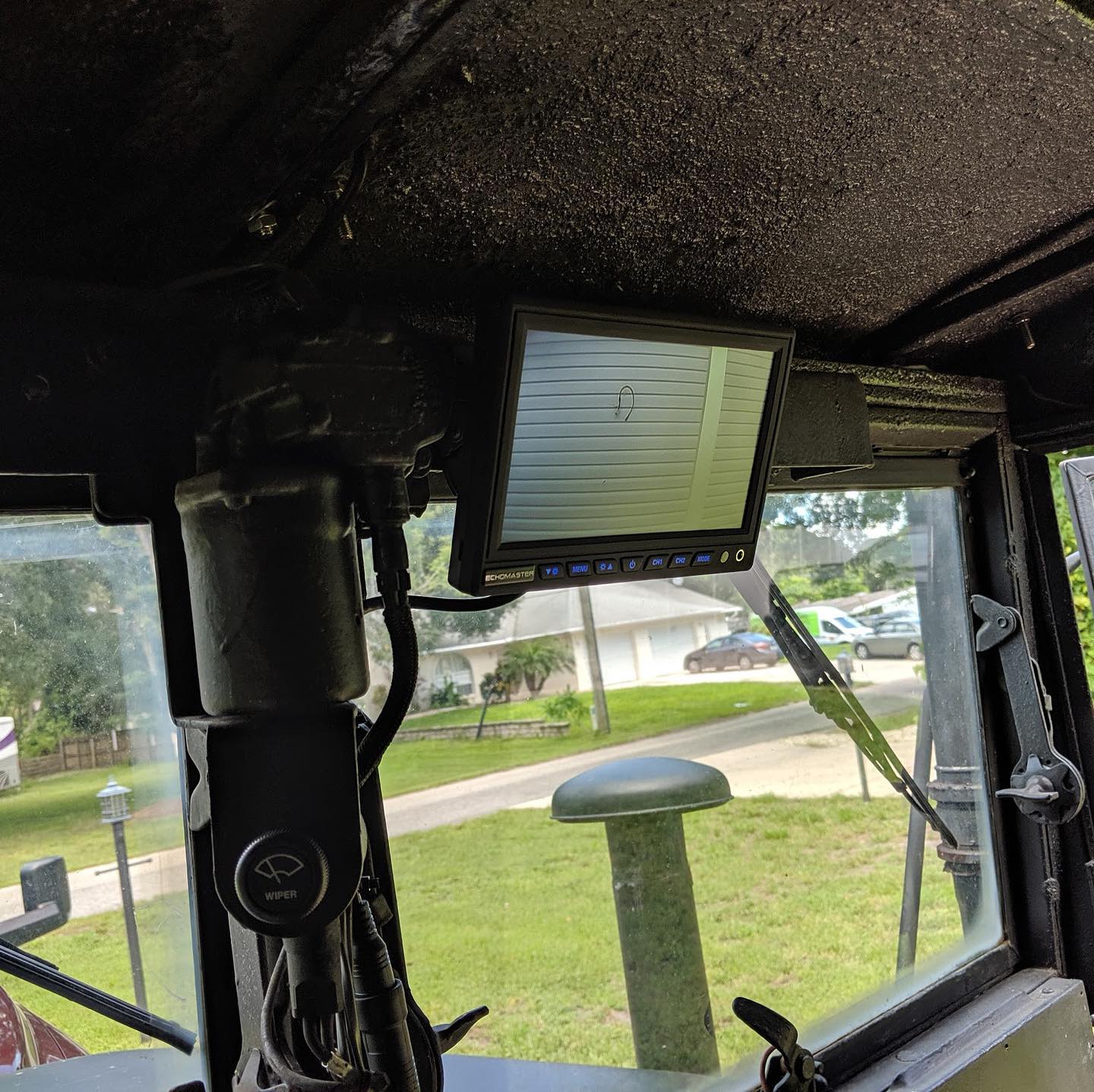 EchoMaster monitor installation in military vehicle custom build
