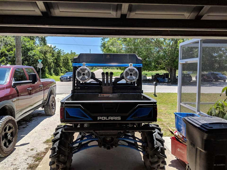 Polaris Ranger UTV speaker bar installation for off-road audio